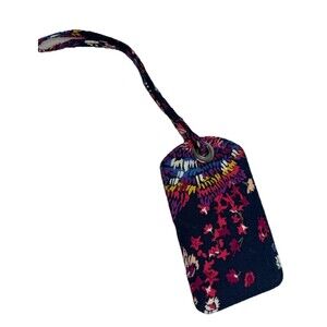 Vera Bradley Blue Floral Luggage Tag 4x2.5"